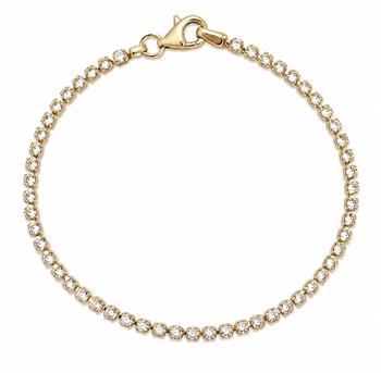 Armbånd sølv tennis sølv forgyldt zirkonia from L&G