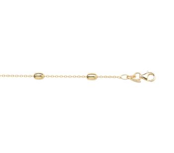 Armbånd sølvforgyldt bønne - oliven kæde from L&G
