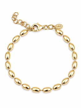 Armbånd sølv forgyldt oliven from L&G