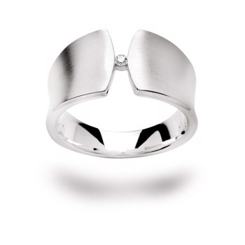 925/- Ring mat, brillant 0,04ct W-SI from Bastian Inverun