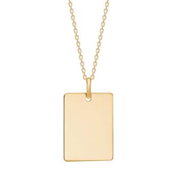 8kt. vedhæng plade 15x20mm from Siersbøl