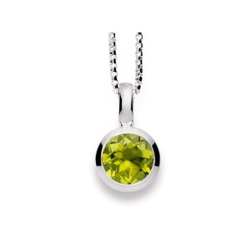 925/- Vedhæng, rho. blank, peridot 1.30ct from Bastian Inverun