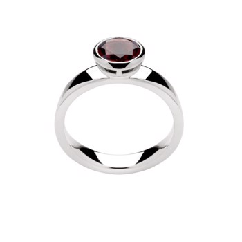 925/- Ring rho. blank, Granat 1.40ct from Bastian Inverun
