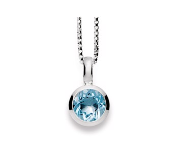 925/- Vedhæng blank, blå topas 1,70ct from Bastian Inverun