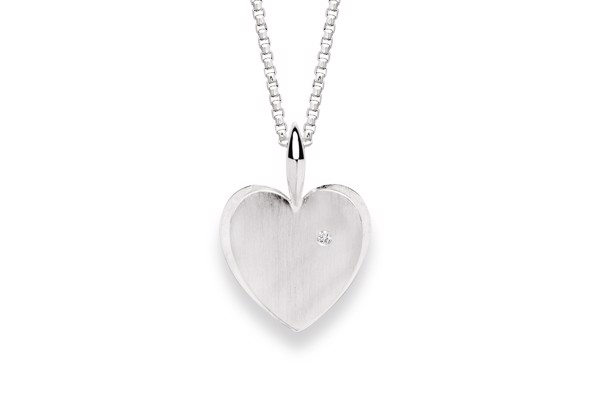 925/- Vedhæng mat/blank, brillant 0,02ct W-SI from Bastian Inverun