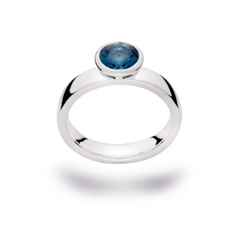 925/- Ring blank, Topaz London Blue 1.62ct from Bastian Inverun