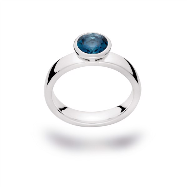 925/- Ring, rho. blank, topas London Blue 1.62ct from Bastian Inverun