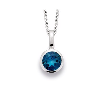 925/- Vedhæng blank, topas London Blue 1,2ct from Bastian Inverun