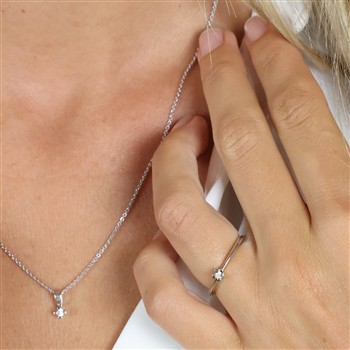 MARY Ring sølv LG DIAM 0,05CT W/VS from Aagaard