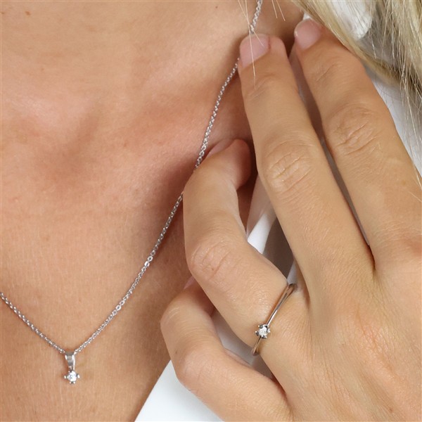 MARY Ring sølv LG DIAM 0,05CT W/VS from Aagaard