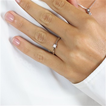 MARY Ring sølv LG DIAM 0,10CT W/VS from Aagaard