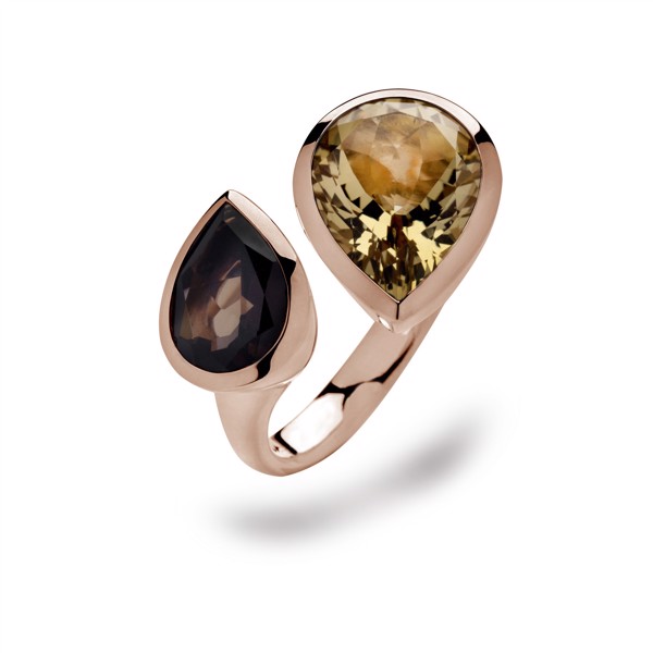 925/- Ring rosafg blank, RQ 2.77CT, champ.qz 7.3CT from Bastian Inverun