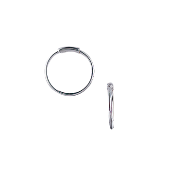 RHOD. SØLV CREOL 15,5mm TRÅD 1MM VRID from Aagaard