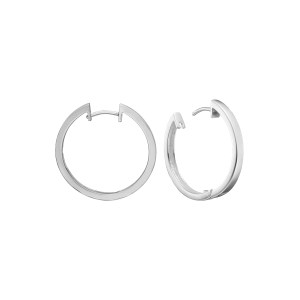 RHOD. SØLV CREOL 20MM, TRÅD 3MM M/KLAPLÅ from Aagaard