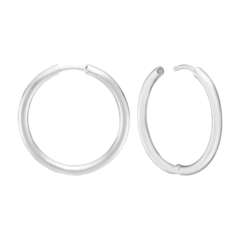 RHOD. SØLV CREOL  28 MM TRÅD 2,5 MM M/KL from Aagaard