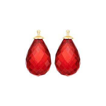 Glas facetteret farve20 m/fg sølv - par from Heinzendorff