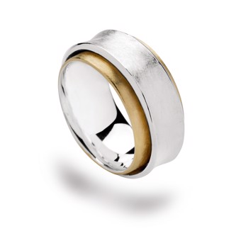 925/- Ring delvis forgyldt, rho. from Bastian Inverun