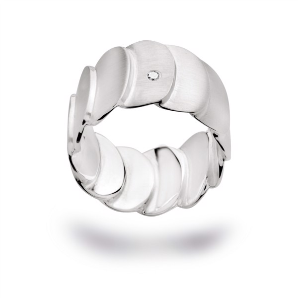 925/- Ring mat, DIA. 0,03CT WP1 from Bastian Inverun