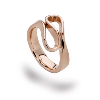 925/- Ring, blank rosa fg from Bastian Inverun