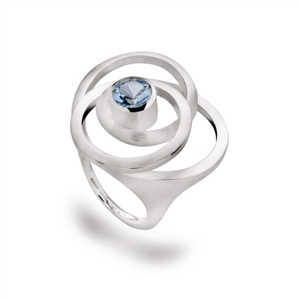 925/- Ring mat, BLÅ TOPAZ 2.04CT from Bastian Inverun