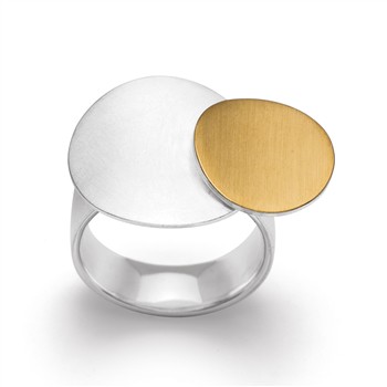 925/ - Ring, delvis fg, børstet/mat-finish from Bastian Inverun