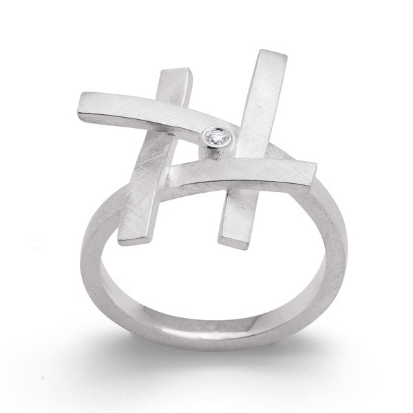 925/ - Ring børstet, dia. 0,02CT WP1 from Bastian Inverun