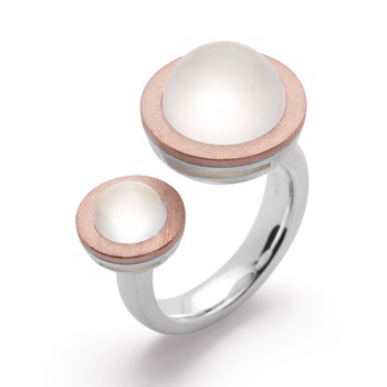 925/ - Ring, delvis rosa fg mat/børstet QZ 9.05ct from Bastian Inverun