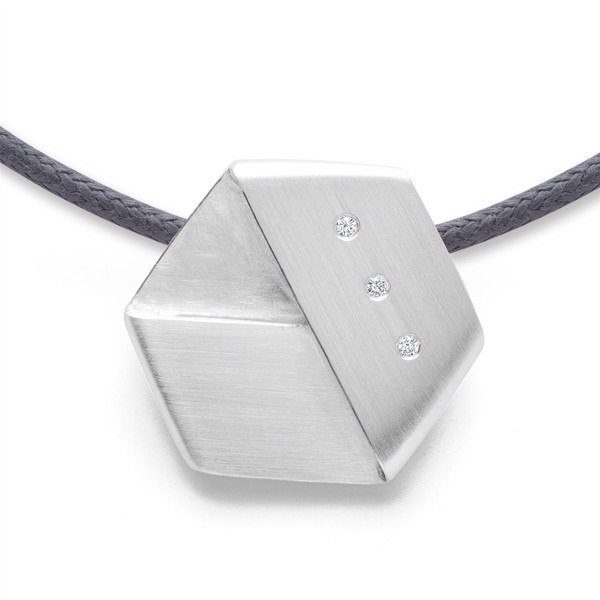 925/- Vedhæng mat/børstet, dia. 0,03CT from Bastian Inverun