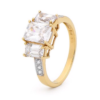 Ring with zirkonia, from Bee