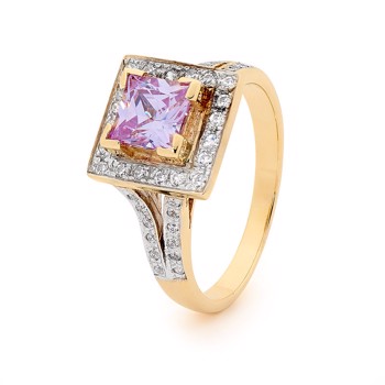 Ring with zirkonia, from Bee