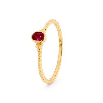 Ring with zirkonia, from Bee