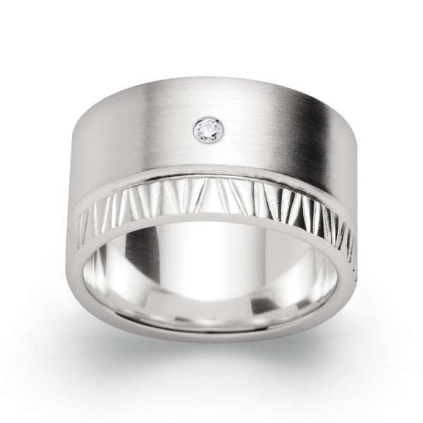 925/- Ring mat, dia. 0,03CT W-SI3 from Bastian Inverun