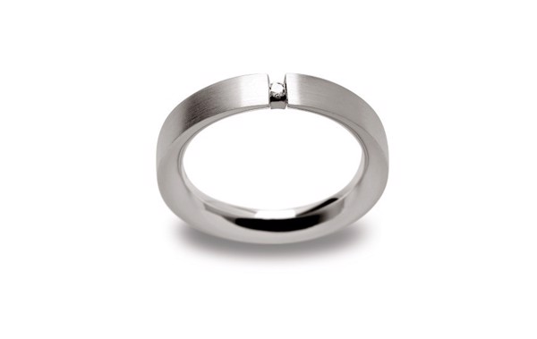 925/- Ring mat, brillant 0,02ct W-SI from Bastian Inverun