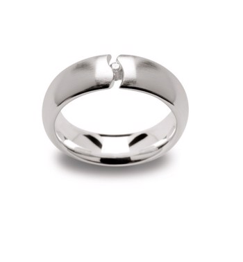 925/- Ring mat, dia. 0,03CT W-SI from Bastian Inverun