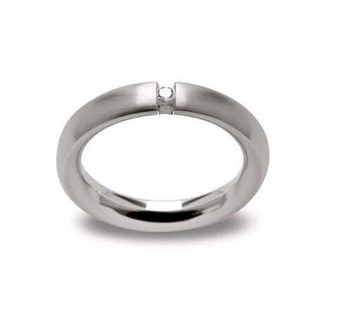 925/- ring mat, brillant 0,05ct W-SI from Bastian Inverun
