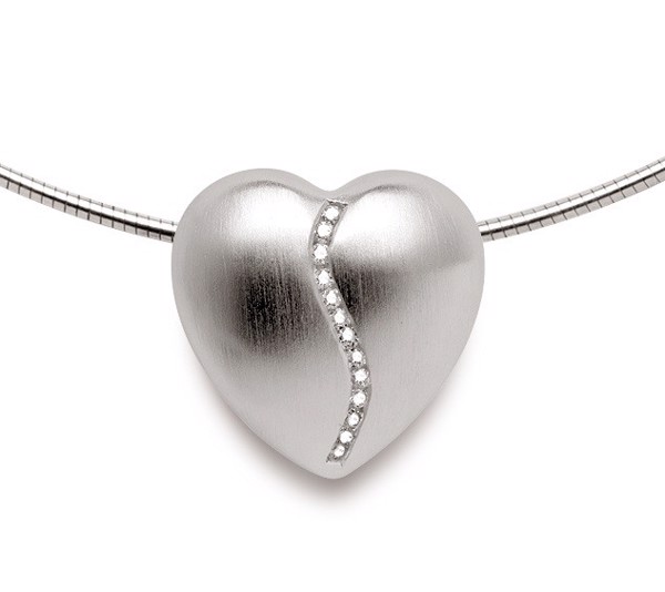 925/- Vedhæng mat, dia.er 0,065ct W-SI from Bastian Inverun