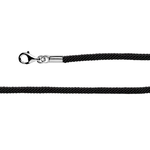 Sort bomuldsrem  925/- karabin43+5cm from Bastian Inverun