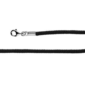 Sort bomuldsrem  925/- karabin45+5cm from Bastian Inverun