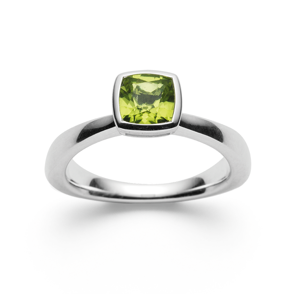 925/- ring blank, peridot 1,03ct from Bastian Inverun