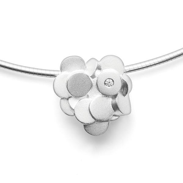 925/- Vedhæng mat, dia.er 0,02ct W-SI3 from Bastian Inverun