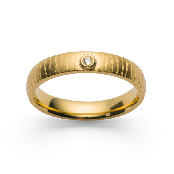 925/- ring, fg. mat./børstet, dia. 0,02ct W-SI from Bastian Inverun