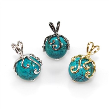 Tyrkis vedhæng i sterlingsølv Forgyldt from San - Links of Joy