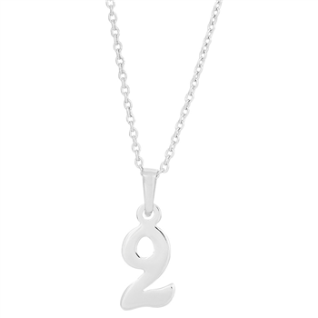 SIERSBØL sølv rhod. vedhæng 2  inkl. kæde from Siersbøl