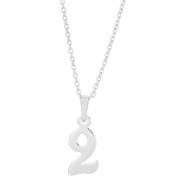 SIERSBØL sølv rhod. vedhæng 2  inkl. kæde from Siersbøl