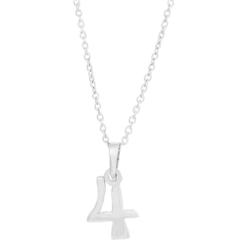 SIERSBØL sølv rhod. vedhæng 4 inkl. kæde from Siersbøl