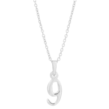 SIERSBØL sølv rhod. vedhæng 9 inkl. kæde from Siersbøl