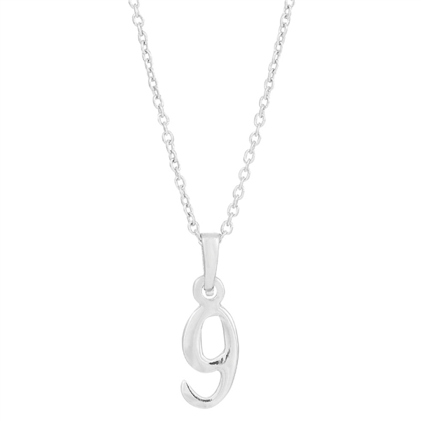 SIERSBØL sølv rhod. vedhæng 9 inkl. kæde from Siersbøl