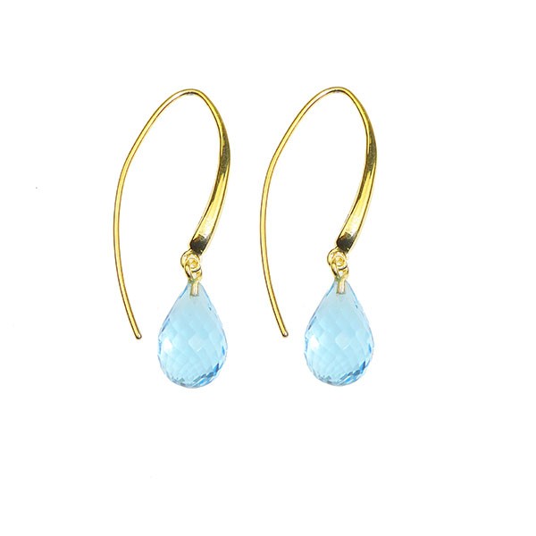 Øreringe - Forgyldt med Topas 12x8mm Forgyldt pr.par from San - Links of Joy