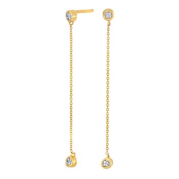 14kt. guldørehænger m/dia. 0.02ct W/SI from Siersbøl