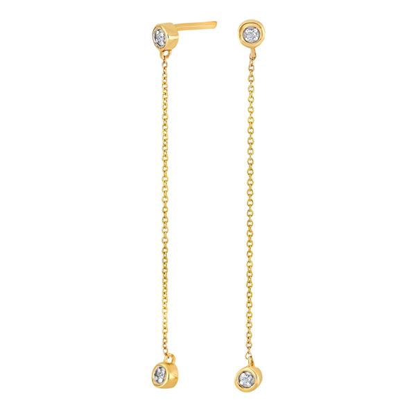 14kt. guldørehænger m/dia. 0.02ct W/SI from Siersbøl